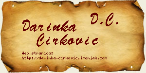 Darinka Ćirković vizit kartica